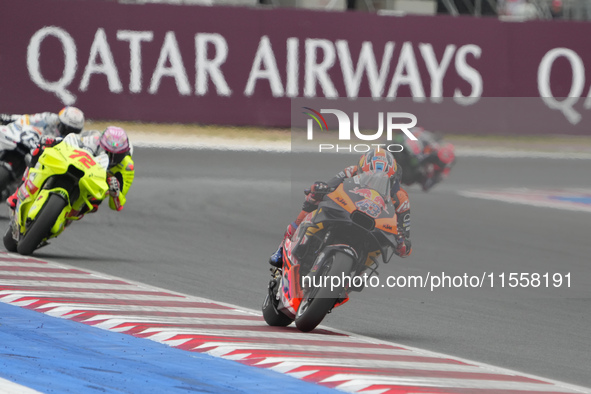 Jack Miller participates in the Gran Premio Red Bull di San Marino e della Riviera di Rimini Grand Prix Race MotoGP on Sunday at Misano Worl...