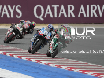 Johann Zarco and Miguel Oliveira participate in the Gran Premio Red Bull di San Marino e della Riviera di Rimini Grand Prix Race MotoGP on S...