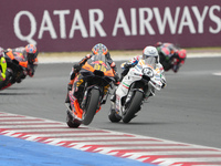 Brad Binder and Marc Marquez during the Gran Premio Red Bull di San Marino e della Riviera di Rimini Grand Prix Race MotoGP on Sunday at Mis...