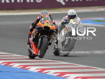 Brad Binder and Marc Marquez during the Gran Premio Red Bull di San Marino e della Riviera di Rimini Grand Prix Race MotoGP on Sunday at Mis...