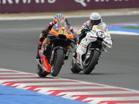 Brad Binder and Marc Marquez during the Gran Premio Red Bull di San Marino e della Riviera di Rimini Grand Prix Race MotoGP on Sunday at Mis...