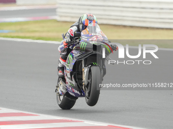 Alex Rins participates in the Gran Premio Red Bull di San Marino e della Riviera di Rimini Grand Prix Race MotoGP on Sunday, MotoGP of San M...