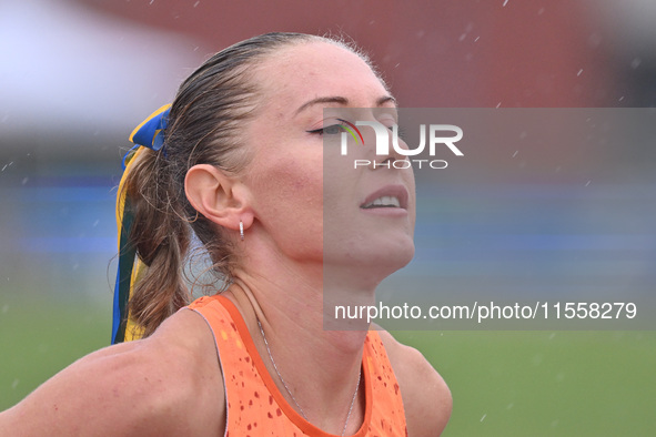 Anna Ryzhykova of Ukraine participates in the Grand Prix Brescia 2024 in Brescia, Italy, on September 8, 2024. 