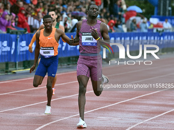 Kirani James of Grenada participates in the Grand Prix Brescia 2024 in Brescia, Italy, on September 8, 2024. (