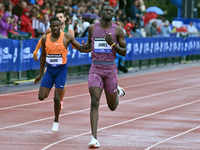 Kirani James of Grenada participates in the Grand Prix Brescia 2024 in Brescia, Italy, on September 8, 2024. (