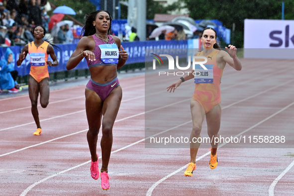 Alexis Holmes of the United States of America and Andrea Milos of Romania participate in the Grand Prix Brescia 2024 in Brescia, Italy, on S...