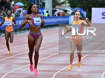 Alexis Holmes of the United States of America and Andrea Milos of Romania participate in the Grand Prix Brescia 2024 in Brescia, Italy, on S...