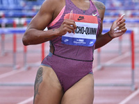 Jasmine Camacho-Quinn of Puerto Rico participates in the Grand Prix Brescia 2024 in Brescia, Italy, on September 8, 2024. (