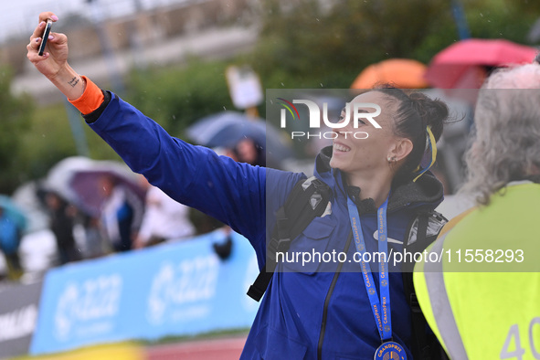 Iryna Gerashchenko of Ukraine during the Grand Prix Brescia 2024 in Brescia, Italy, on September 8, 2024. 