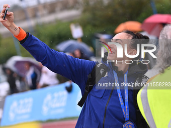 Iryna Gerashchenko of Ukraine during the Grand Prix Brescia 2024 in Brescia, Italy, on September 8, 2024. (