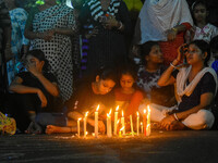 Citizens participate in a night vigil as the protest against the rape and murder of a second-year PGT doctor enters its 30th consecutive day...