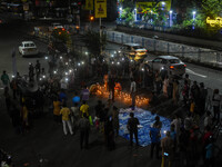 Citizens participate in a night vigil as the protest against the rape and murder of a second-year PGT doctor enters its 30th consecutive day...