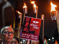 Citizens participate in a night vigil as the protest against the rape and murder of a second-year PGT doctor enters its 30th consecutive day...