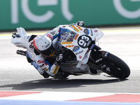 Marc Marquez of Spain and Gresini Racing MotoGP rides on track during the Race of MotoGP of San Marino at Misano World Circuit in Misano Adr...