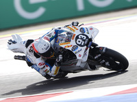 Marc Marquez of Spain and Gresini Racing MotoGP rides on track during the Race of MotoGP of San Marino at Misano World Circuit in Misano Adr...