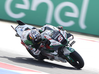 Johann Zarco of France and LCR Honda rides on track during the Race of MotoGP of San Marino at Misano World Circuit in Misano Adriatico, Ita...