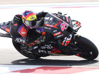 Aleix Espargaro of Spain and Aprilia Racing rides on track during the Race of MotoGP of San Marino at Misano World Circuit in Misano Adriati...