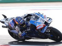 Miguel Oliveira of Portugal and Trackhouse Racing rides on track during the Race of MotoGP of San Marino at Misano World Circuit in Misano A...