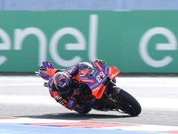 Jorge Martin of Spain and Prima Pramac Racing rides on track during the Race of MotoGP of San Marino at Misano World Circuit in Misano Adria...