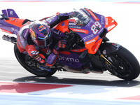 Jorge Martin of Spain and Prima Pramac Racing rides on track during the Race of MotoGP of San Marino at Misano World Circuit in Misano Adria...