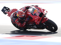 Augusto Fernandez of Spain and Red Bull GASGAS Tech3 rides on track during the Race of MotoGP of San Marino at Misano World Circuit in Misan...