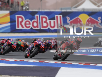 Francesco Bagnaia of Italy and Ducati Lenovo Team participates in the Race of MotoGP of San Marino at Misano World Circuit in Misano Adriati...