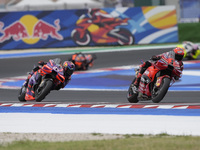 Francesco Bagnaia of Italy and Ducati Lenovo Team participates in the Race of MotoGP of San Marino at Misano World Circuit in Misano Adriati...