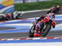 Jorge Martin of Spain and Prima Pramac Racing rides on track during the Race of MotoGP of San Marino at Misano World Circuit in Misano Adria...