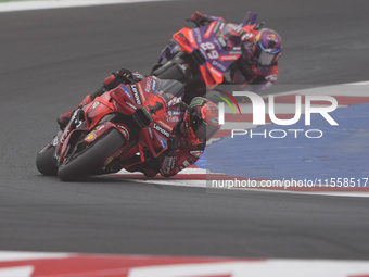 Francesco Bagnaia of Italy and Ducati Lenovo Team participates in the Race of MotoGP of San Marino at Misano World Circuit in Misano Adriati...