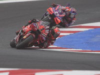 Francesco Bagnaia of Italy and Ducati Lenovo Team participates in the Race of MotoGP of San Marino at Misano World Circuit in Misano Adriati...