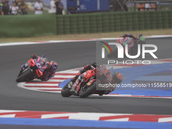 Francesco Bagnaia of Italy and Ducati Lenovo Team participates in the Race of MotoGP of San Marino at Misano World Circuit in Misano Adriati...