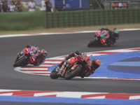 Francesco Bagnaia of Italy and Ducati Lenovo Team participates in the Race of MotoGP of San Marino at Misano World Circuit in Misano Adriati...