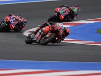 Francesco Bagnaia of Italy and Ducati Lenovo Team participates in the Race of MotoGP of San Marino at Misano World Circuit in Misano Adriati...