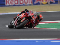 Francesco Bagnaia of Italy and Ducati Lenovo Team participates in the Race of MotoGP of San Marino at Misano World Circuit in Misano Adriati...