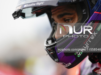 Jorge Martin of Spain and Prima Pramac Racing looks on prior to the MotoGP Race of MotoGP of San Marino at Misano World Circuit in Misano Ad...