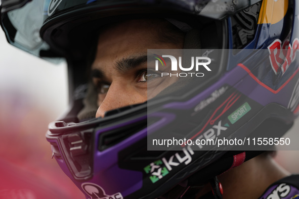 Jorge Martin of Spain and Prima Pramac Racing looks on prior to the MotoGP Race of MotoGP of San Marino at Misano World Circuit in Misano Ad...