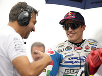 Marc Marquez of Spain and Gresini Racing MotoGP looks on prior to the MotoGP Race of MotoGP of San Marino at Misano World Circuit in Misano...