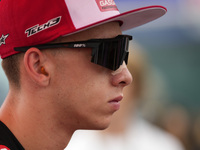 In Misano Adriatico, Italy, on September 8, 2024, Augusto Fernandez of Spain and Red Bull GASGAS Tech3 looks on prior to the MotoGP Race of...