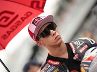 In Misano Adriatico, Italy, on September 8, 2024, Augusto Fernandez of Spain and Red Bull GASGAS Tech3 looks on prior to the MotoGP Race of...