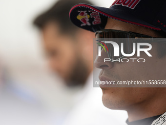 Marc Marquez of Spain and Gresini Racing MotoGP looks on prior to the MotoGP Race of MotoGP of San Marino at Misano World Circuit in Misano...