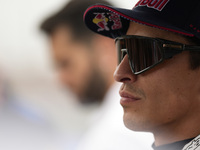 Marc Marquez of Spain and Gresini Racing MotoGP looks on prior to the MotoGP Race of MotoGP of San Marino at Misano World Circuit in Misano...