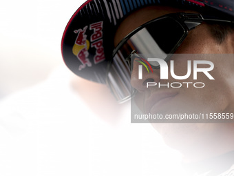 Marc Marquez of Spain and Gresini Racing MotoGP looks on prior to the MotoGP Race of MotoGP of San Marino at Misano World Circuit in Misano...