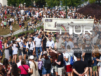 The 26th Dachshund March in Krakow, Poland on September 8th, 2024. After a few years break an annual parade  returned to the city with hundr...