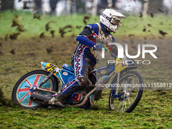 Jason Prynne (25) competes in the 500cc Upright Class during the ACU British Upright Championships in Gawsworth, Cheshire, on September 8, 2...