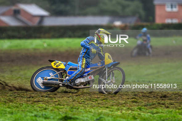 Shaun Bickley (45) competes in the 500cc Upright Class during the ACU British Upright Championships in Gawsworth, Cheshire, on September 8,...