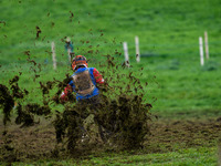 Dave Mears (19) kicks up some dirt in the 350cc Upright Class during the ACU British Upright Championships in Gawsworth, Cheshire, on Septem...