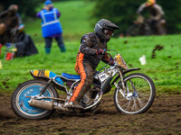 Jack Roberts (76) competes in the 500cc Upright Class during the ACU British Upright Championships in Woodhouse Lane, Gawsworth, Cheshire, o...