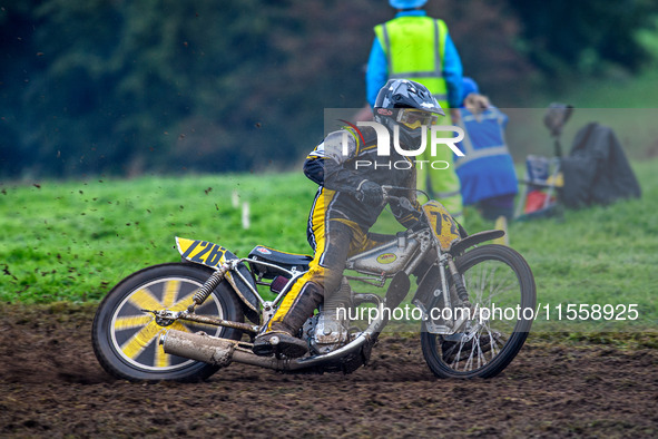 Tim Curnock (726) competes in the 500cc Upright Class during the ACU British Upright Championships in Gawsworth, Cheshire, on September 8, 2...