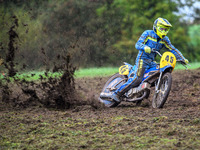 Ryan Ashcroft (45) competes in the 350cc/500cc Support Class during the ACU British Upright Championships in Woodhouse Lance, Gawsworth, Che...