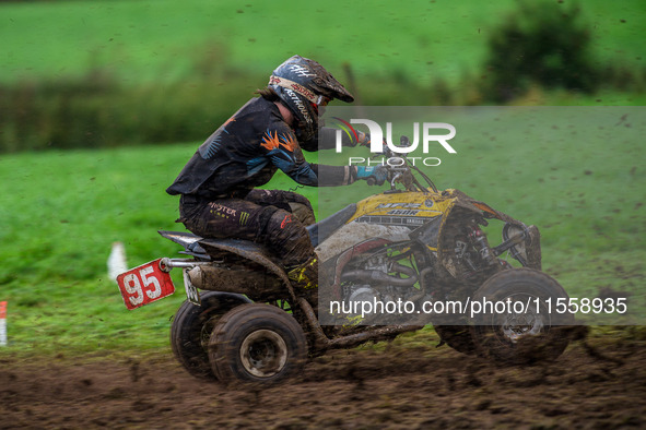 Iestyn Rees (95) competes in the Quad Class during the ACU British Upright Championships in Woodhouse Lance, Gawsworth, Cheshire, on Septemb...